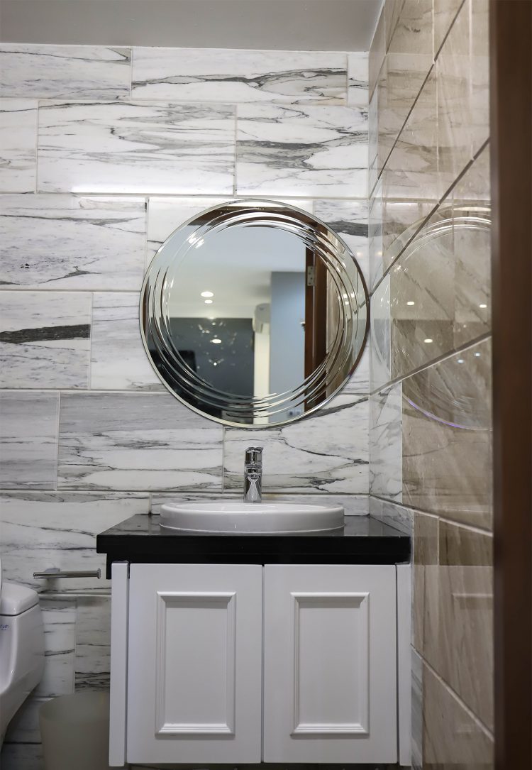  cermin kamar mandi  dengan pola Elite Art Glass