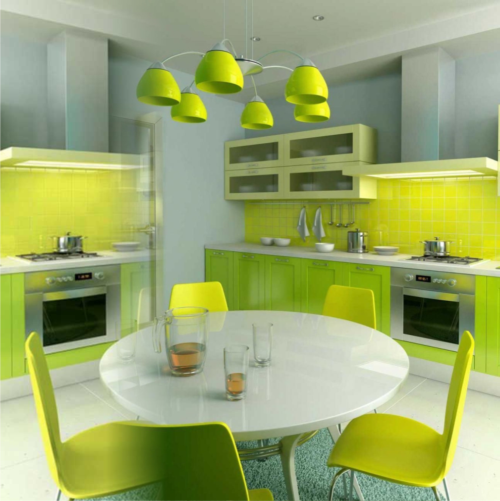 gambar-dapur-minimalis-nuansa-serba-hijau | Elite Art Glass